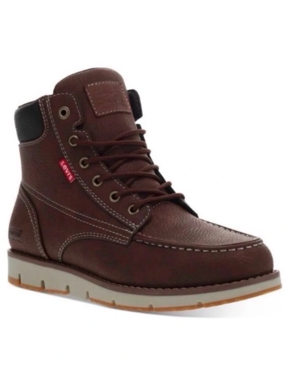 LEVI’S Men’s Brown Leather Durable Work Boots Size 10
